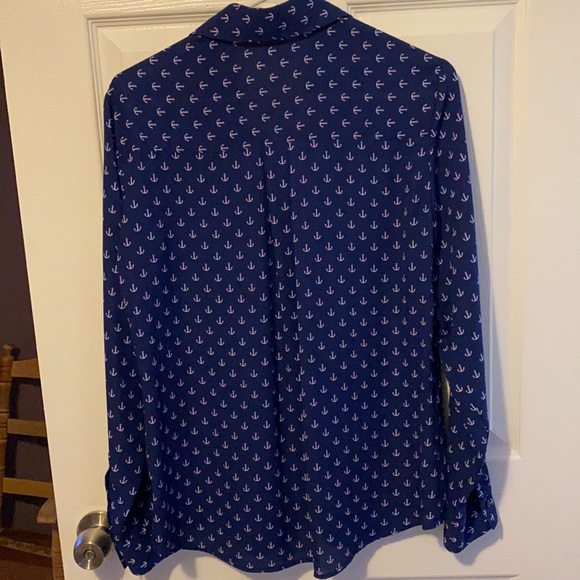 Express Portofino button-down navy size M - Picture 6 of 7